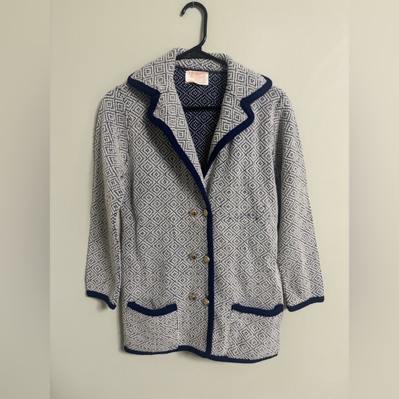 Pendleton Jackets & Blazers - Vintage Pendleton Diamond Blazer Size 38 Medium 8 100% Virgin Wool Made USA